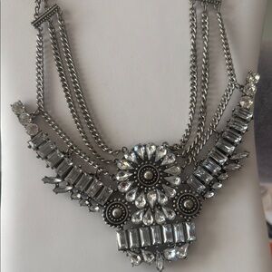 Elegant Silver Statement Necklace